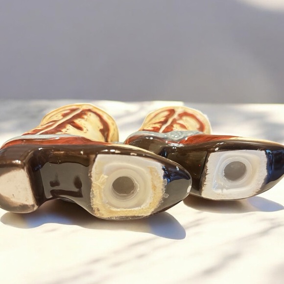 Vintage Ceramic Cowboy Boot Salt and Pepper Shakers - Picture 3 of 9